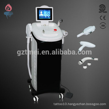 Laser wave length 532nm&1064nm rf e-light nd yag laser multiple functions hair removal skin care machine